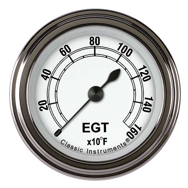 CW198SLF - Classic Instruments Classic White Exhaust Gas Temperature Gauge Pyrometer