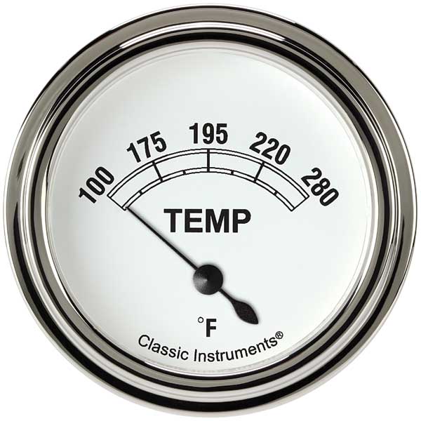 CW226SLF-04 - Classic Instruments Classic White Water Temperature Gauge