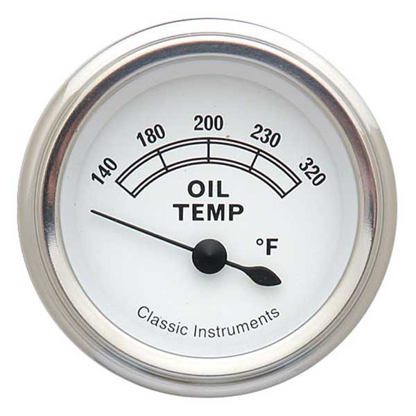 CW28SLF - Classic Instruments Classic White Oil Temperature Gauge