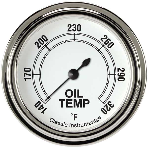 CW328SLF - Classic Instruments Classic White Oil Temperature Gauge