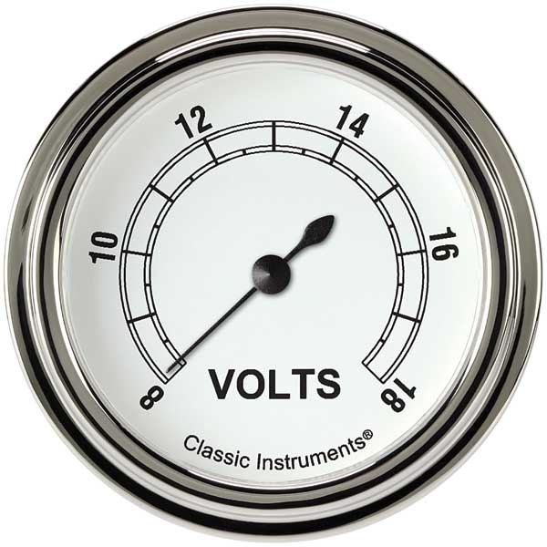 CW330SLF - Classic Instruments Classic White Volts Gauge