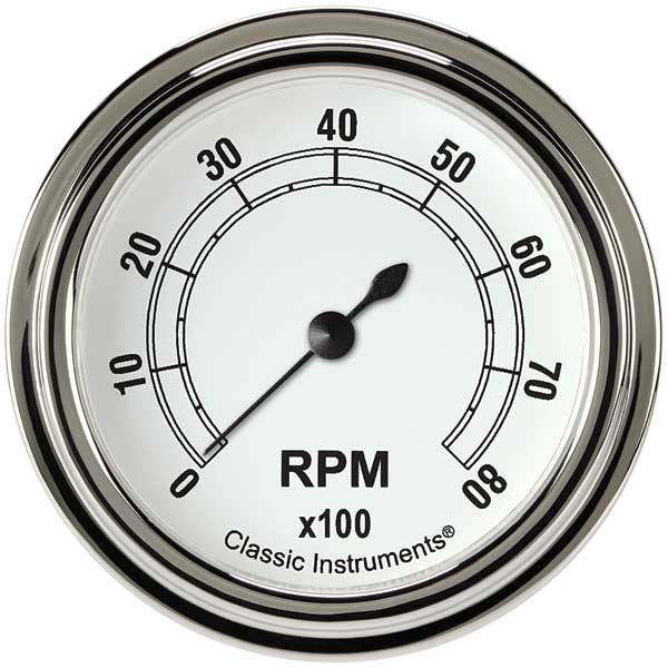 CW383SLF - Classic Instruments Classic White Tachometer