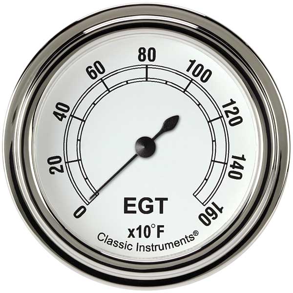 CW398SLF - Classic Instruments Classic White Exhaust Gas Temperature Gauge Pyrometer