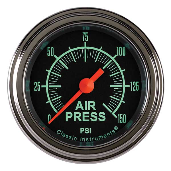 GS118SLF - Classic Instruments G-Stock Air Pressure Gauge 150PSI
