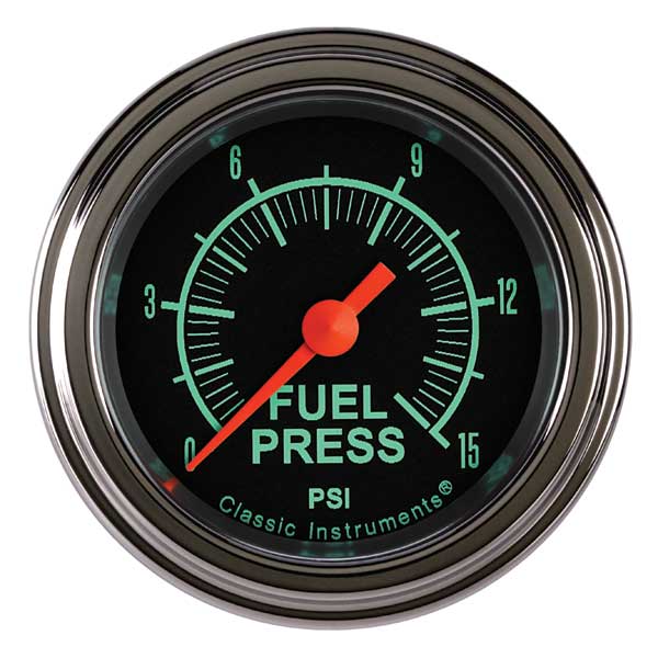 GS145SLF - Classic Instruments G-Stock Fuel Pressure Gauge 15PSI