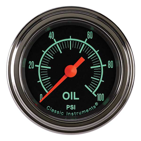 GS181SLF - Classic Instruments G-Stock Oil Pressure Gauge 100PSI