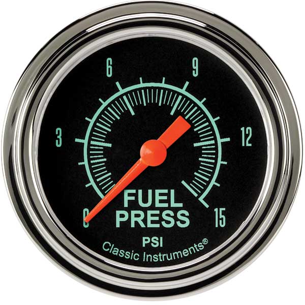 GS345SLF - Classic Instruments G-Stock Fuel Pressure Gauge 15PSI