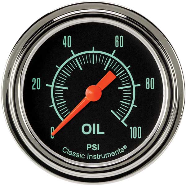 GS381SLF - Classic Instruments G-Stock Oil Pressure Gauge 100PSI