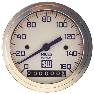 838414-Stewart Warner Speedometer 0-160 MPH Electrical Mariner Series