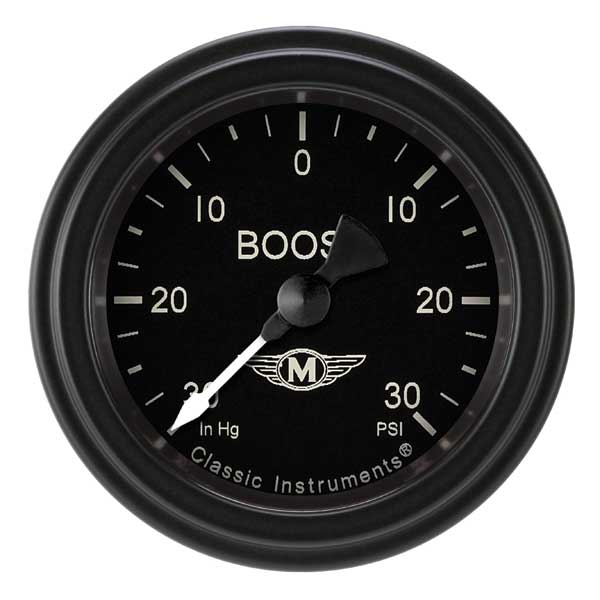 MA141BLF - Classic Instruments Moal Bomber Boost-Vacuum Gauge 30 PSI ...