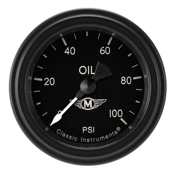 MA181BLF - Classic Instruments Moal Bomber Oil Pressure gauge (100PSI)