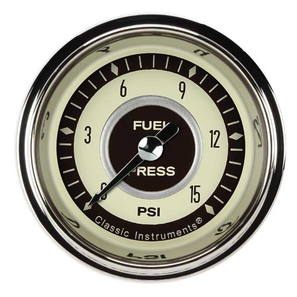 NT145SHC - Classic Instruments Nostalgia VT Fuel Pressure Gauge 15PSI