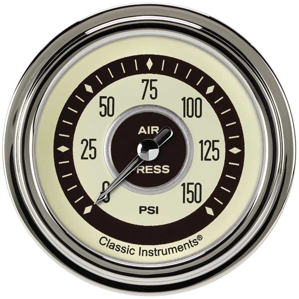 NT318SLC - Classic Instruments Nostalgia VT Air Pressure Gauge 150PSI ELC