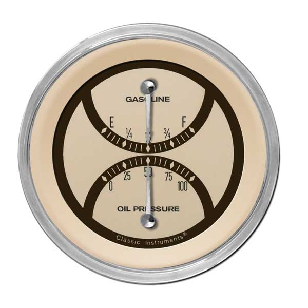 NT72SHC - Classic Instruments Nostalgia VT Dual Gauge (Fuel Oil)