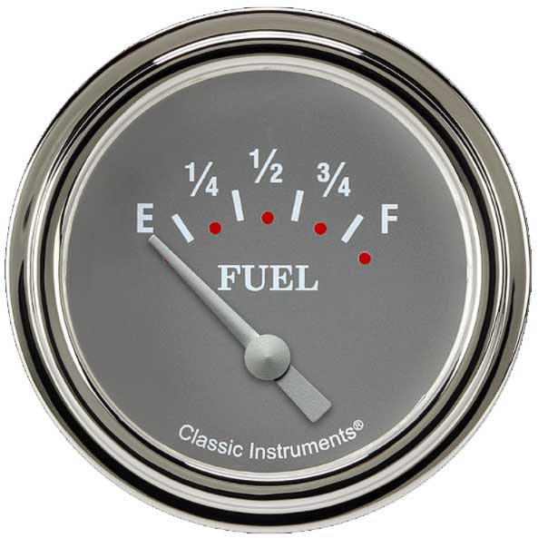 SG214SLF - Classic Instruments Silver Gray Fuel Gauge 0-30 ohm