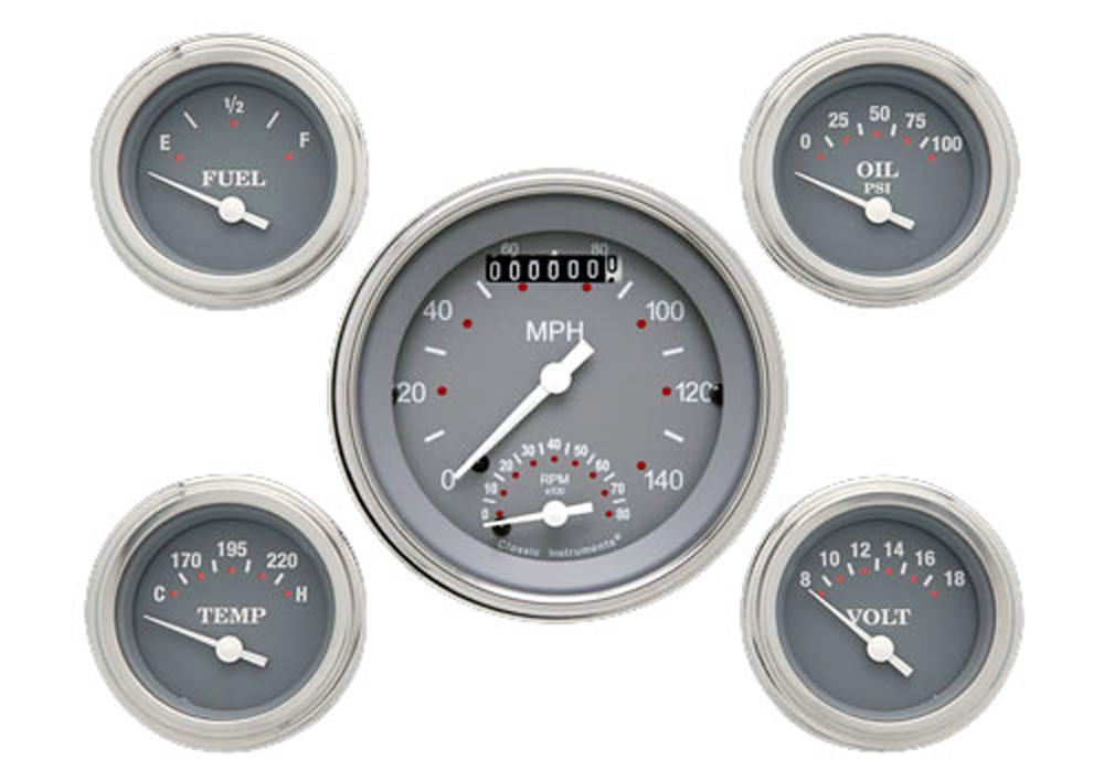 SG35SLF - Classic Instruments SG 5 gauge set Ultimate Fuel Temperature Volt Oil