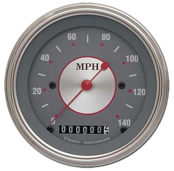 SS55SLF - Classic Instruments Silver Series Speedometer 140 MPH