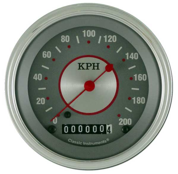 SS59SLF - Classic Instruments Silver Series Speedometer 200 kph