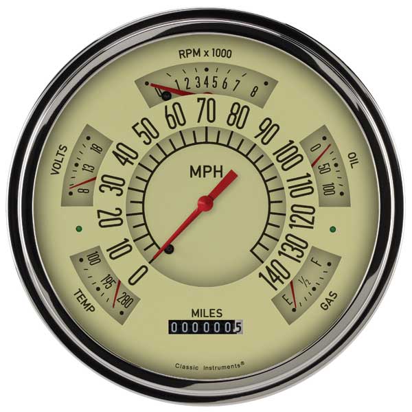 SX01TSLF - Classic Instruments 6 gauges All-In-OneTan Six Pack