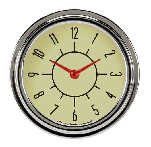 SX92TSLF - Classic Instruments 6-Pack Tan Clock