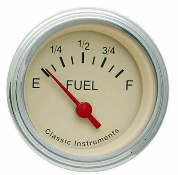 TE11TSLF - Classic Instruments Tetra Tan FUEL gauge 75-10 ohm