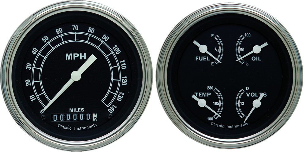 TR02SLF - Classic Instruments Traditional 2 gauge set Speedometer Quad