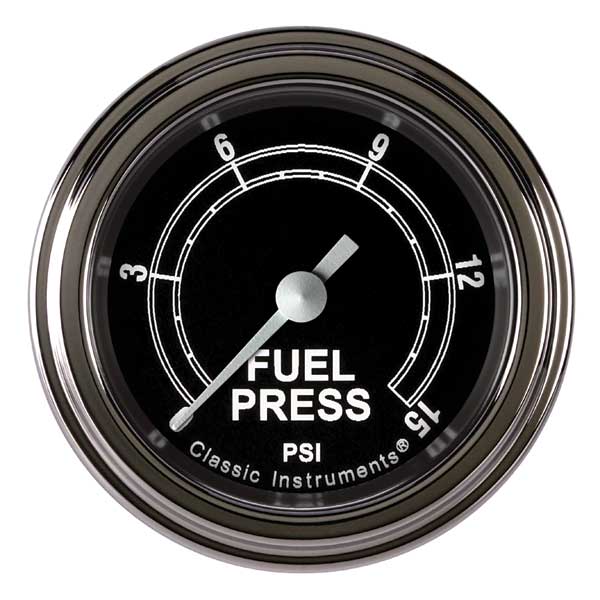 TR145SLF - Classic Instruments Traditional Fuel Pressure Gauge 15PSI