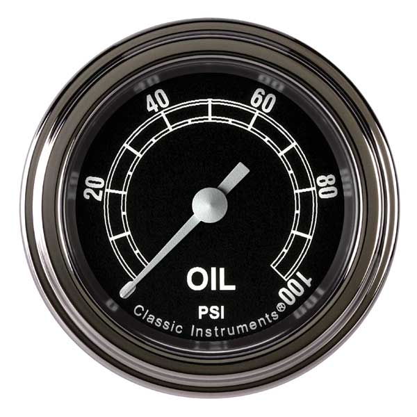 TR181SLF - Classic Instruments Traditional Oil Pressure Gauge 100PSI