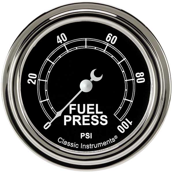 TR346SLF - Classic Instruments Traditional Fuel Pressure Gauge 100PSI