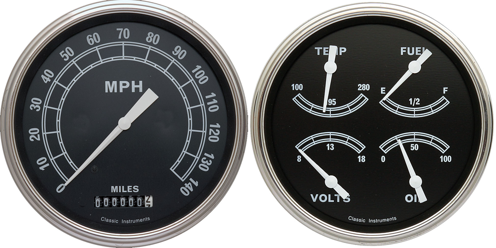 TR52SLF - Classic Instruments Traditional 2 gauge set Speedometer Quad