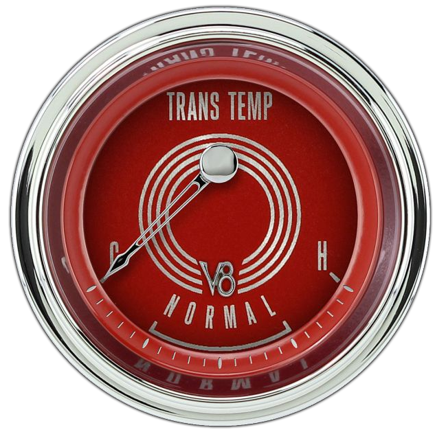 V8RS27SHC - Classic Instruments V8 Red Steelie Transmission Temperature Gauge