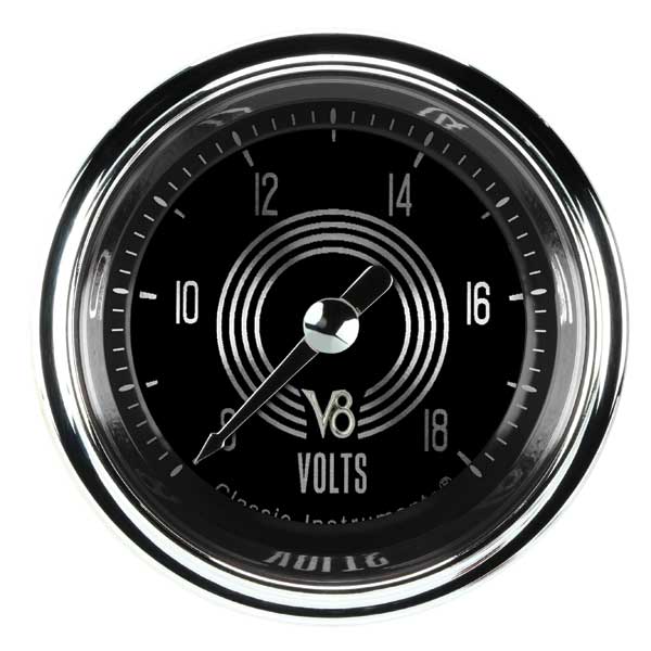 V8SR130SHC - Classic Instruments V8 Speedster Series Volts Gauge