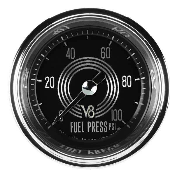 V8SR146SHC - Classic Instruments V8 Speedster Series Fuel Pressure Gauge 100PSI