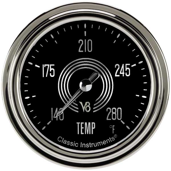 V8SR326SLC-02 - Classic Instruments V8 Speedster Series Water Temperature Gauge