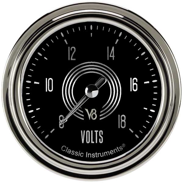 V8SR330SLC - Classic Instruments V8 Speedster Series Volts Gauge