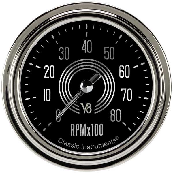 V8SR383SLC - Classic Instruments V8 Speedster Series Tachometer