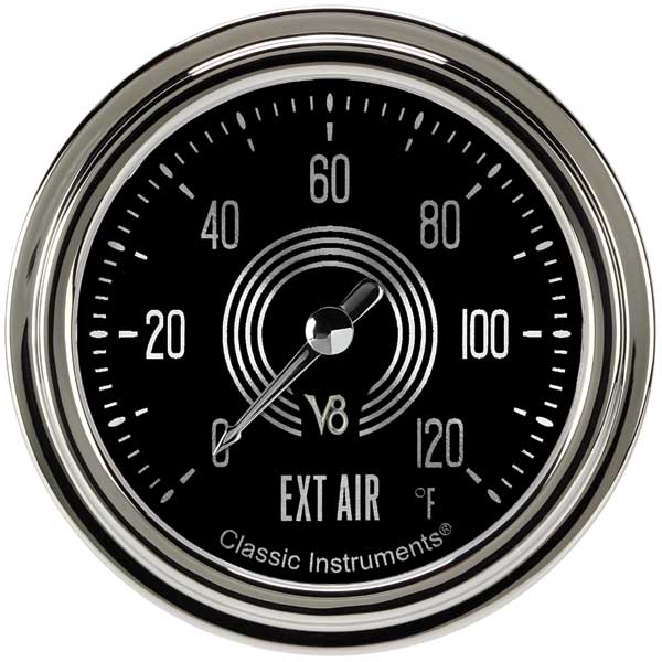 V8SR399SLC - Classic Instruments V8 Speedster Series Exhaust Gas Temperature Gauge Pyrometer