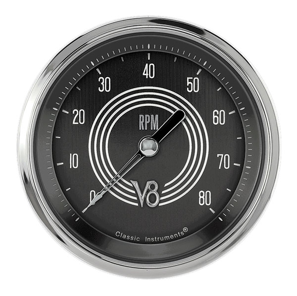 V8SR80SHC - Classic Instruments V8 Speedster Series Tachometer 8000 RPM