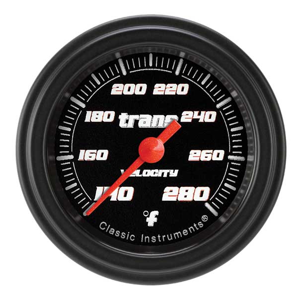 VS127BBLF - Classic Instruments Velocity Black Series Transmission Temperature Gauge