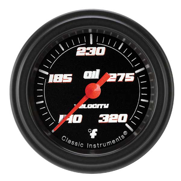 VS128BBLF - Classic Instruments Velocity Black Series Oil Temperature Gauge