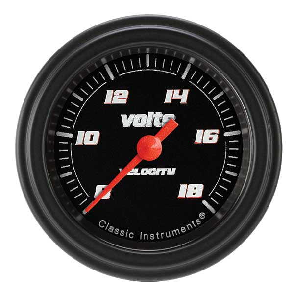 VS130BBLF - Classic Instruments Velocity Black Series Volts Gauge