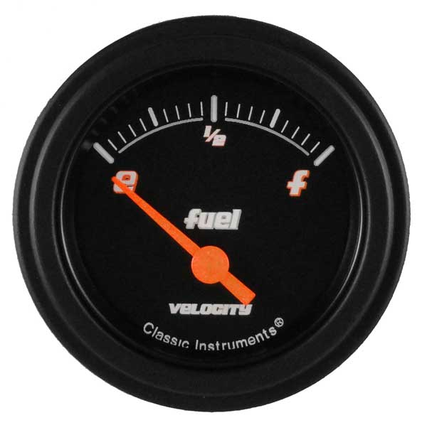 VS14BBLF - Classic Instruments Velocity Black Series Fuel Gauge 0-30 ohm