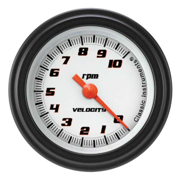 VS183WBLF - Classic Instruments Velocity White Series Tachometer