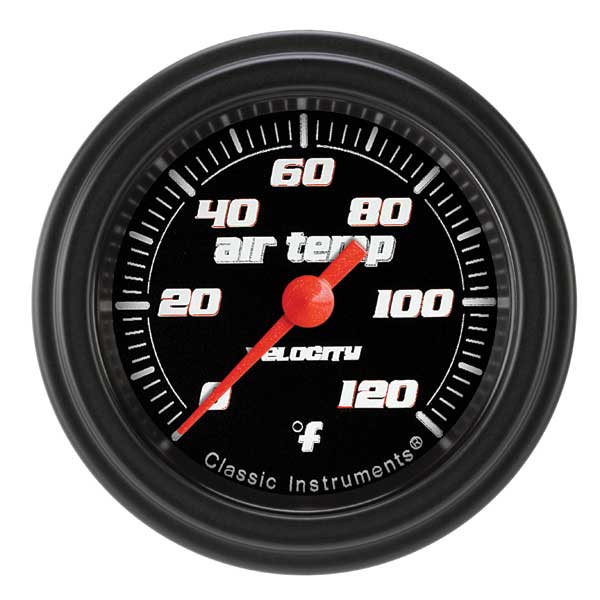 VS199BBLF - Classic Instruments Velocity Black Series Outside Air Temperature Gauge