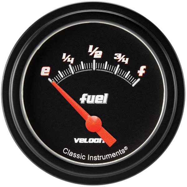 VS209BBLF - Classic Instruments Velocity Black Series Fuel Gauge 240-33