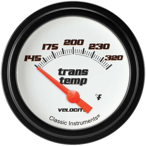 VS227WBLF - Classic Instruments Velocity White Series Transmission Temperature Gauge