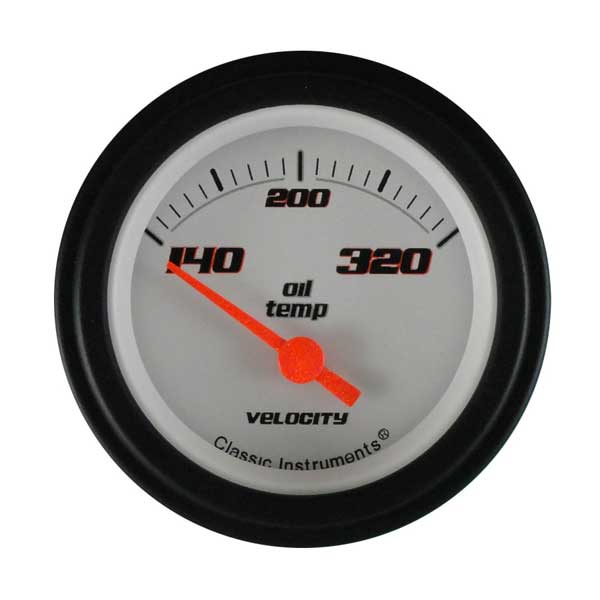 VS28WBLF - Classic Instruments Velocity White Series Oil Temperature Gauge