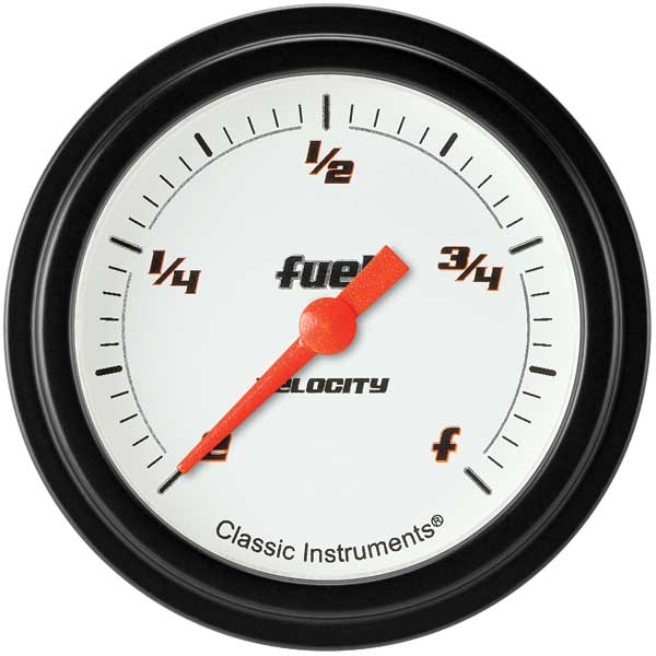 VS309WBLF - Classic Instruments Velocity White Series Fuel Gauge