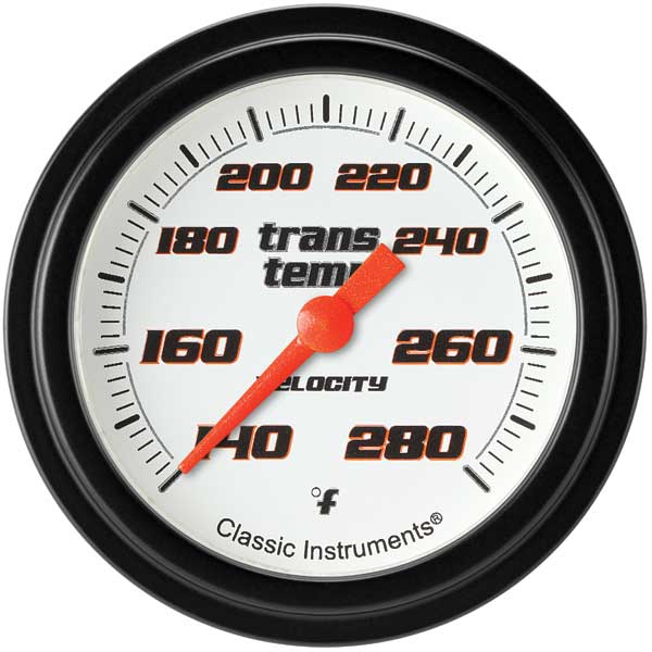 VS327WBLF - Classic Instruments Velocity White Series Transmission Temperature Gauge