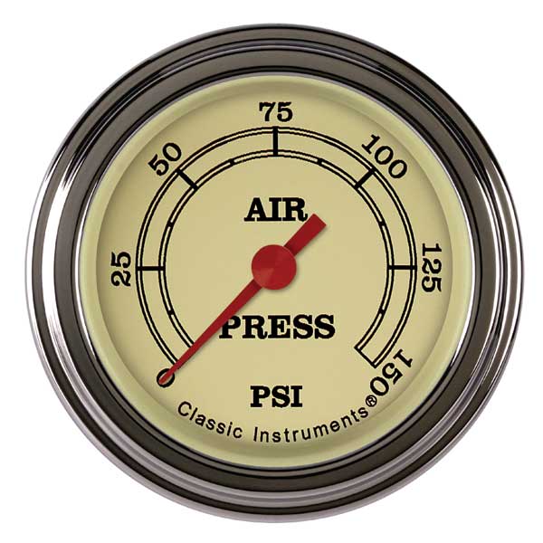 VT118SLF - Classic Instruments Vintage Air Pressure Gauge 150PSI